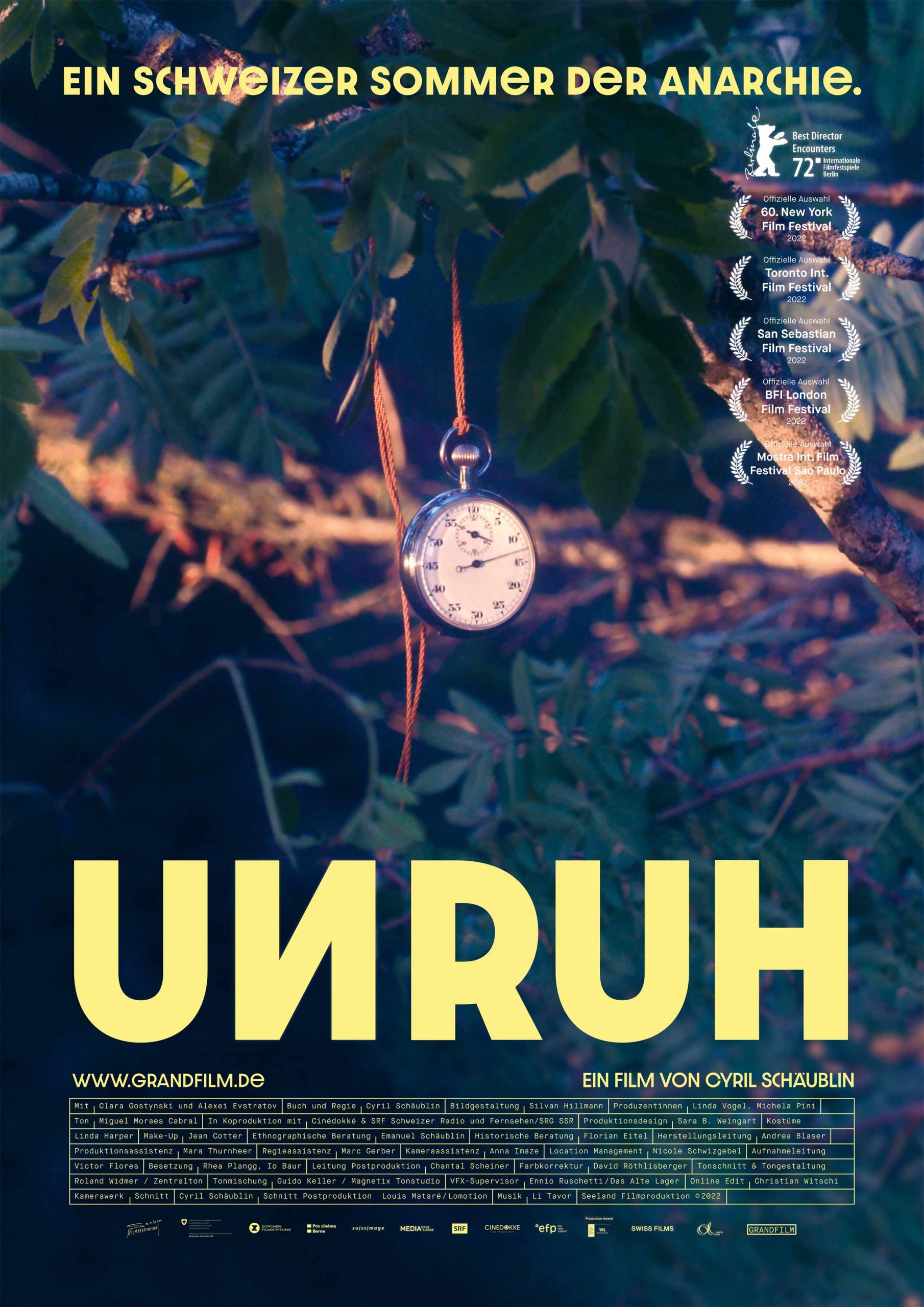 Unruh - Ab 05. Januar im Kino, ein Film von Cyril Schäublin, Artwork